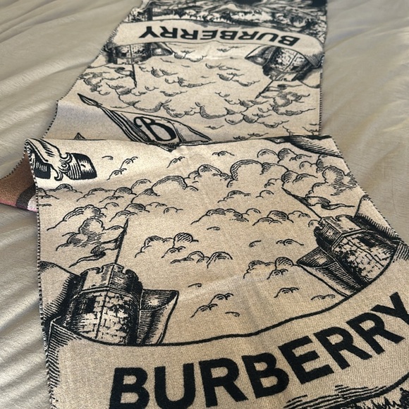 Burberry Dark Birch Brown Scarf Reversible - Picture 6 of 7